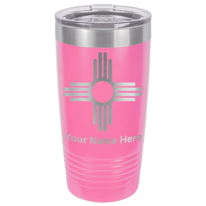 20oz Vacuum Insulated Tumbler Mug, Flag of New Mexico, Personalized Engraving Included