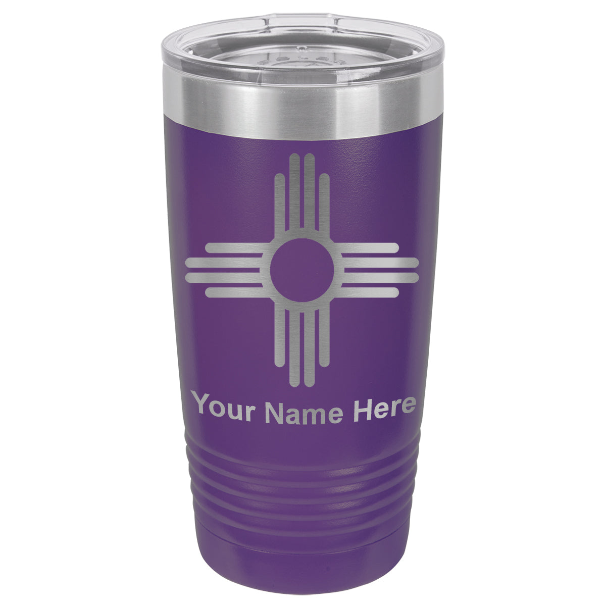 20oz Vacuum Insulated Tumbler Mug, Flag of New Mexico, Personalized Engraving Included