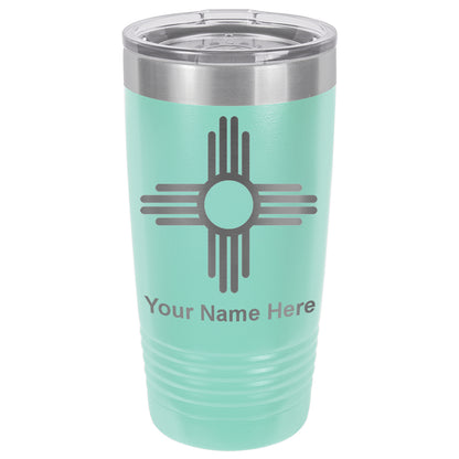 20oz Vacuum Insulated Tumbler Mug, Flag of New Mexico, Personalized Engraving Included