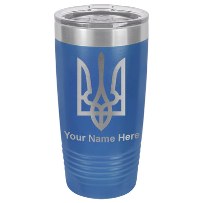 20oz Vacuum Insulated Tumbler Mug, Flag of Ukraine, Personalized Engraving Included