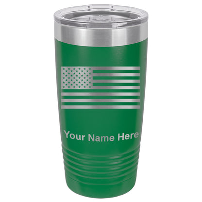 20oz Vacuum Insulated Tumbler Mug, Flag of the United States, Personalized Engraving Included
