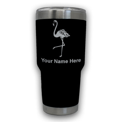LaserGram 30oz Tumbler Mug, Flamingo, Personalized Engraving Included