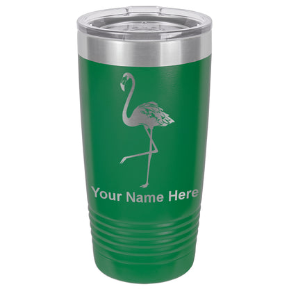 20oz Vacuum Insulated Tumbler Mug, Flamingo, Personalized Engraving Included