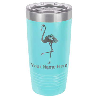 20oz Vacuum Insulated Tumbler Mug, Flamingo, Personalized Engraving Included