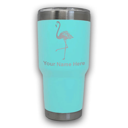 LaserGram 30oz Tumbler Mug, Flamingo, Personalized Engraving Included