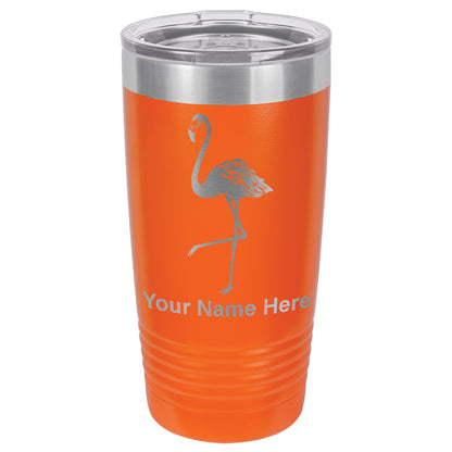 20oz Vacuum Insulated Tumbler Mug, Flamingo, Personalized Engraving Included
