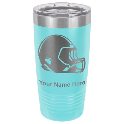 20oz Vacuum Insulated Tumbler Mug, Football Helmet, Personalized Engraving Included