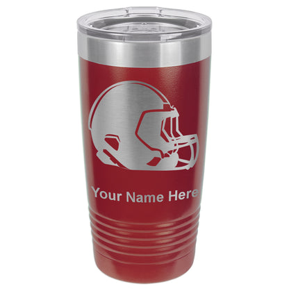 20oz Vacuum Insulated Tumbler Mug, Football Helmet, Personalized Engraving Included