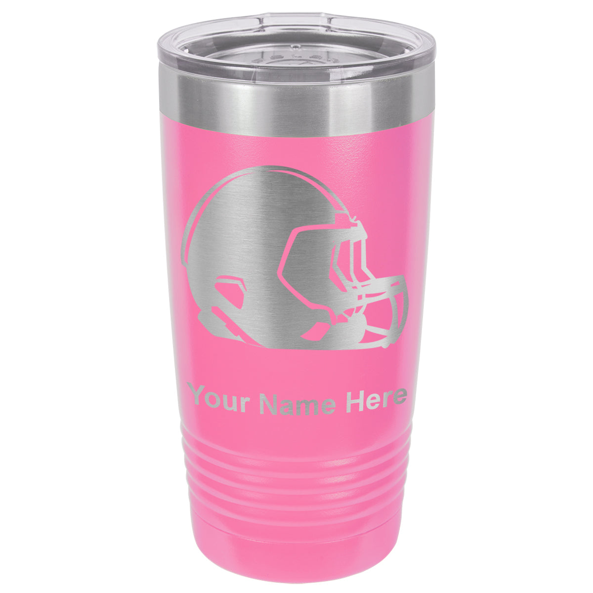 20oz Vacuum Insulated Tumbler Mug, Football Helmet, Personalized Engraving Included