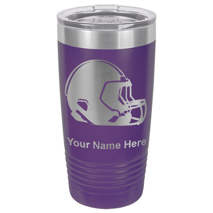 20oz Vacuum Insulated Tumbler Mug, Football Helmet, Personalized Engraving Included