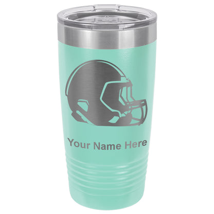 20oz Vacuum Insulated Tumbler Mug, Football Helmet, Personalized Engraving Included