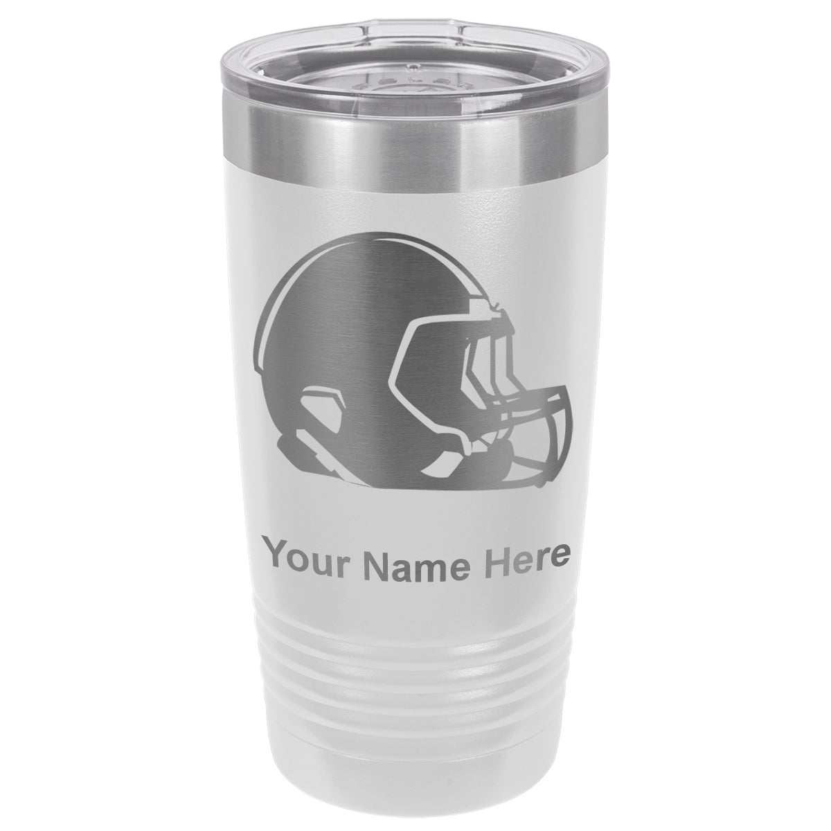 20oz Vacuum Insulated Tumbler Mug, Football Helmet, Personalized Engraving Included