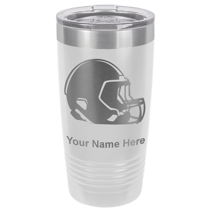 20oz Vacuum Insulated Tumbler Mug, Football Helmet, Personalized Engraving Included