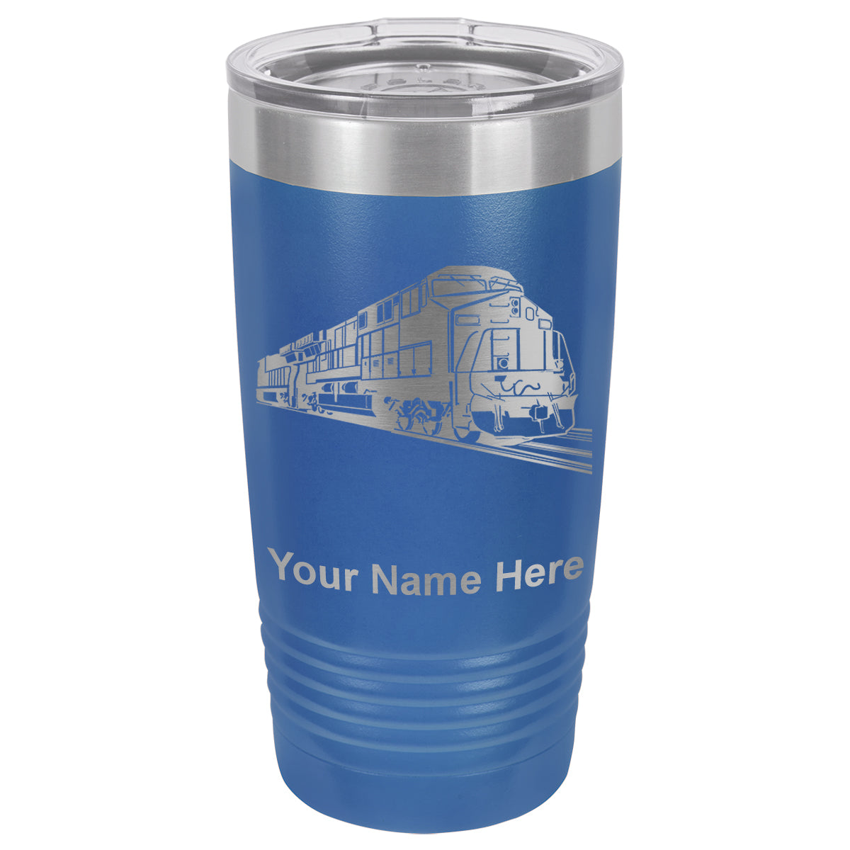 20oz Vacuum Insulated Tumbler Mug, Freight Train, Personalized Engraving Included
