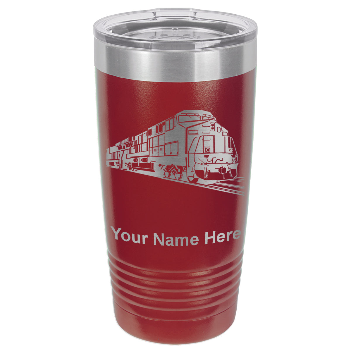 20oz Vacuum Insulated Tumbler Mug, Freight Train, Personalized Engraving Included