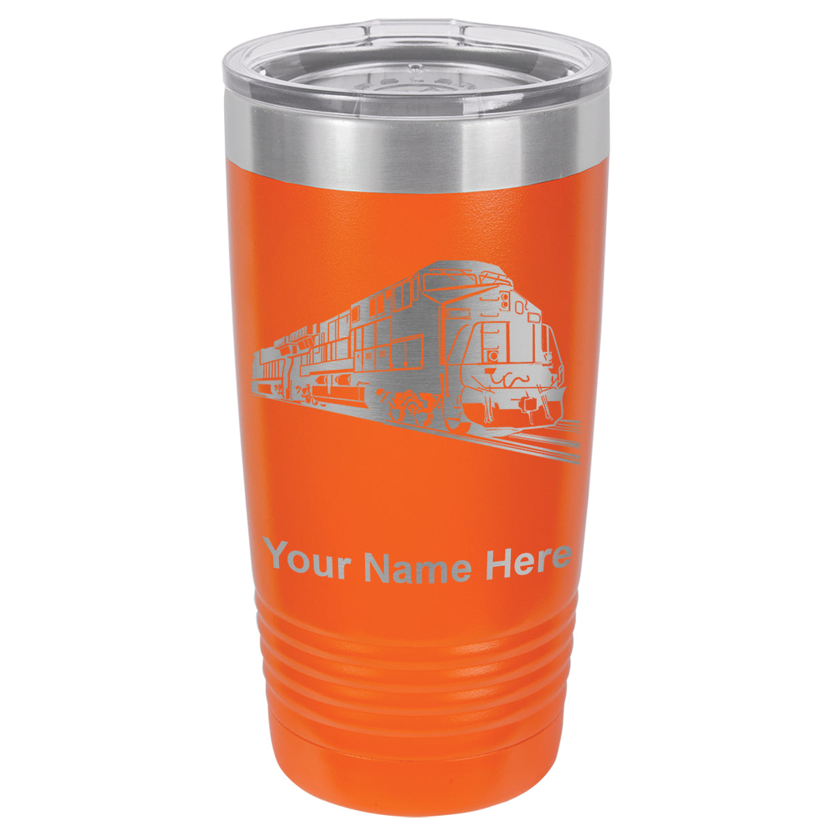 20oz Vacuum Insulated Tumbler Mug, Freight Train, Personalized Engraving Included