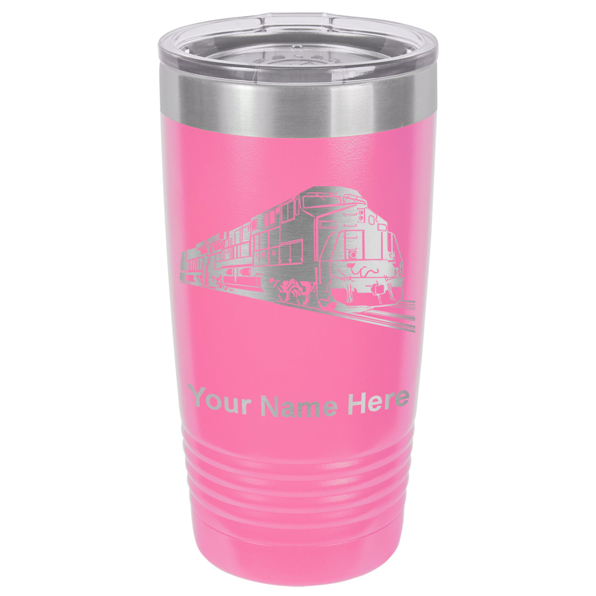 20oz Vacuum Insulated Tumbler Mug, Freight Train, Personalized Engraving Included