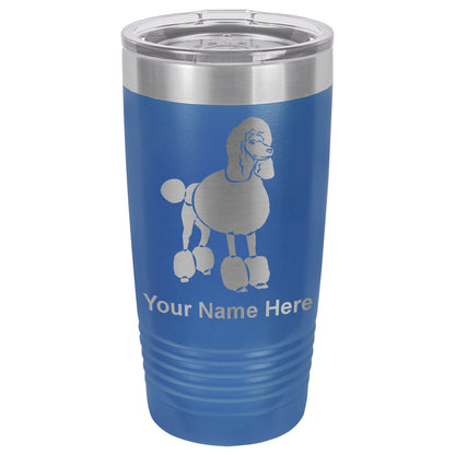 20oz Vacuum Insulated Tumbler Mug, French Poodle Dog, Personalized Engraving Included