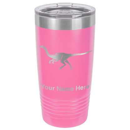 20oz Vacuum Insulated Tumbler Mug, Gallimimus Dinosaur, Personalized Engraving Included