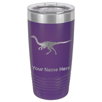 20oz Vacuum Insulated Tumbler Mug, Gallimimus Dinosaur, Personalized Engraving Included