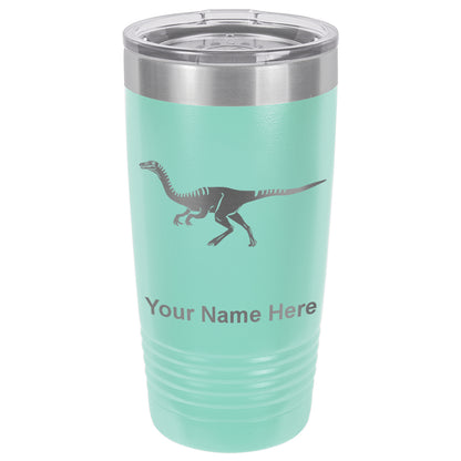 20oz Vacuum Insulated Tumbler Mug, Gallimimus Dinosaur, Personalized Engraving Included