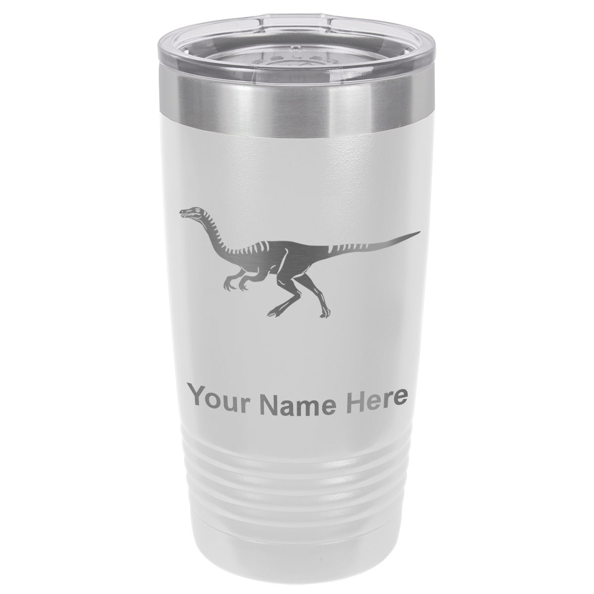20oz Vacuum Insulated Tumbler Mug, Gallimimus Dinosaur, Personalized Engraving Included