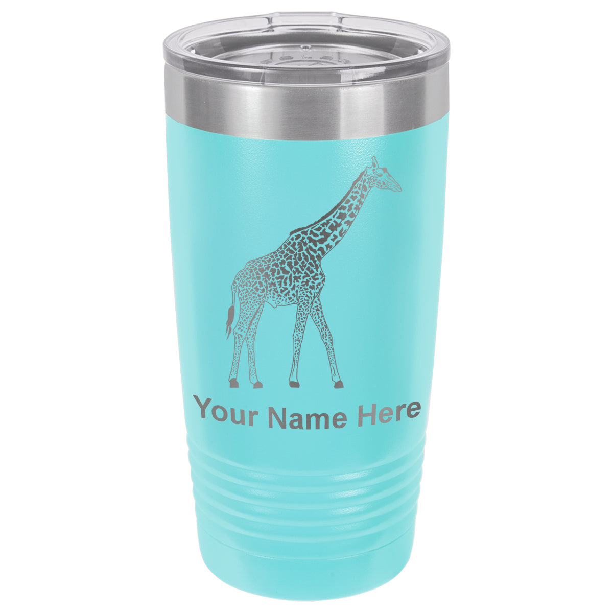 20oz Vacuum Insulated Tumbler Mug, Giraffe, Personalized Engraving Included