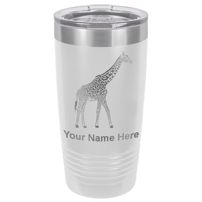 20oz Vacuum Insulated Tumbler Mug, Giraffe, Personalized Engraving Included