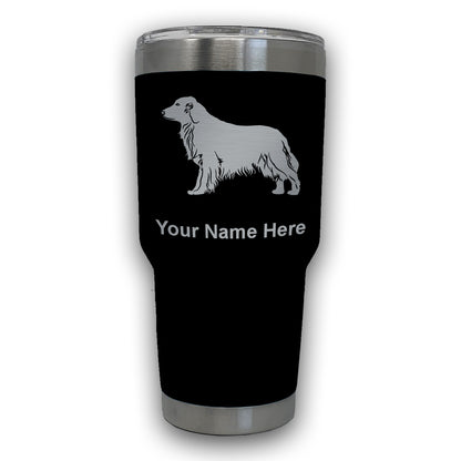 LaserGram 30oz Tumbler Mug, Golden Retriever Dog, Personalized Engraving Included