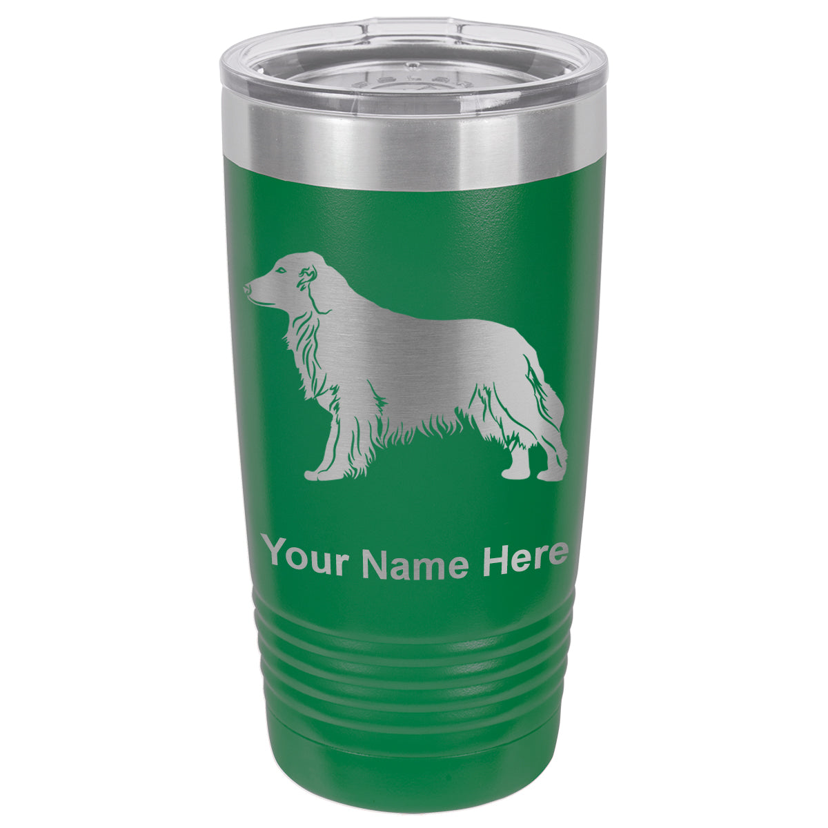 20oz Vacuum Insulated Tumbler Mug, Golden Retriever Dog, Personalized Engraving Included