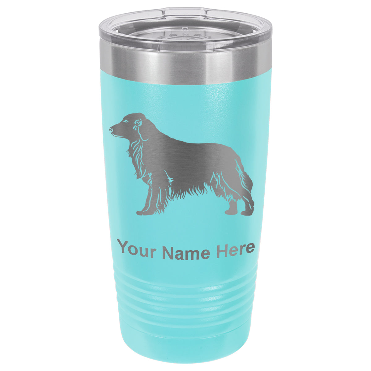 20oz Vacuum Insulated Tumbler Mug, Golden Retriever Dog, Personalized Engraving Included
