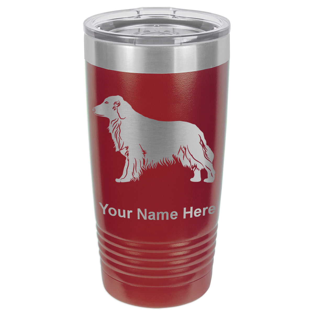 20oz Vacuum Insulated Tumbler Mug, Golden Retriever Dog, Personalized Engraving Included
