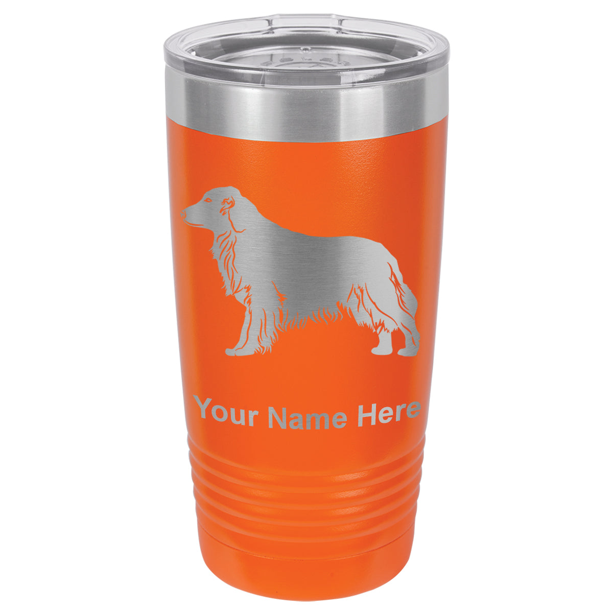20oz Vacuum Insulated Tumbler Mug, Golden Retriever Dog, Personalized Engraving Included