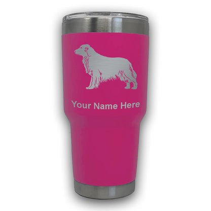 LaserGram 30oz Tumbler Mug, Golden Retriever Dog, Personalized Engraving Included