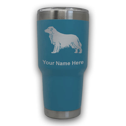 LaserGram 30oz Tumbler Mug, Golden Retriever Dog, Personalized Engraving Included
