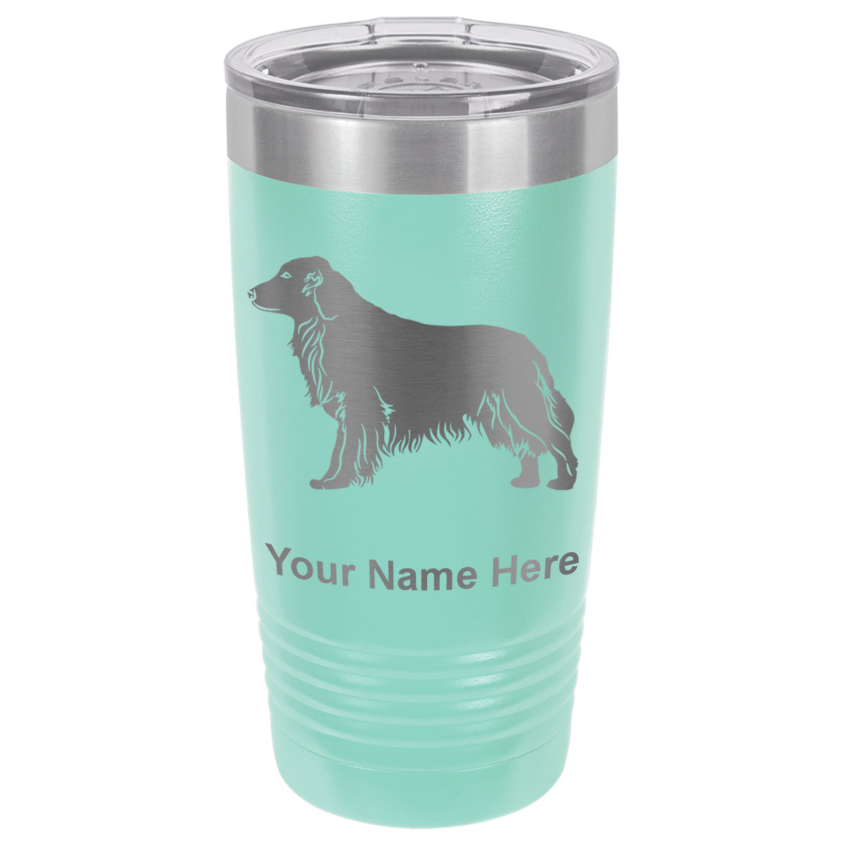 20oz Vacuum Insulated Tumbler Mug, Golden Retriever Dog, Personalized Engraving Included