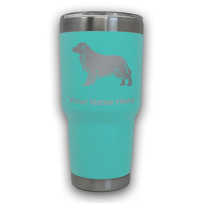 LaserGram 30oz Tumbler Mug, Golden Retriever Dog, Personalized Engraving Included