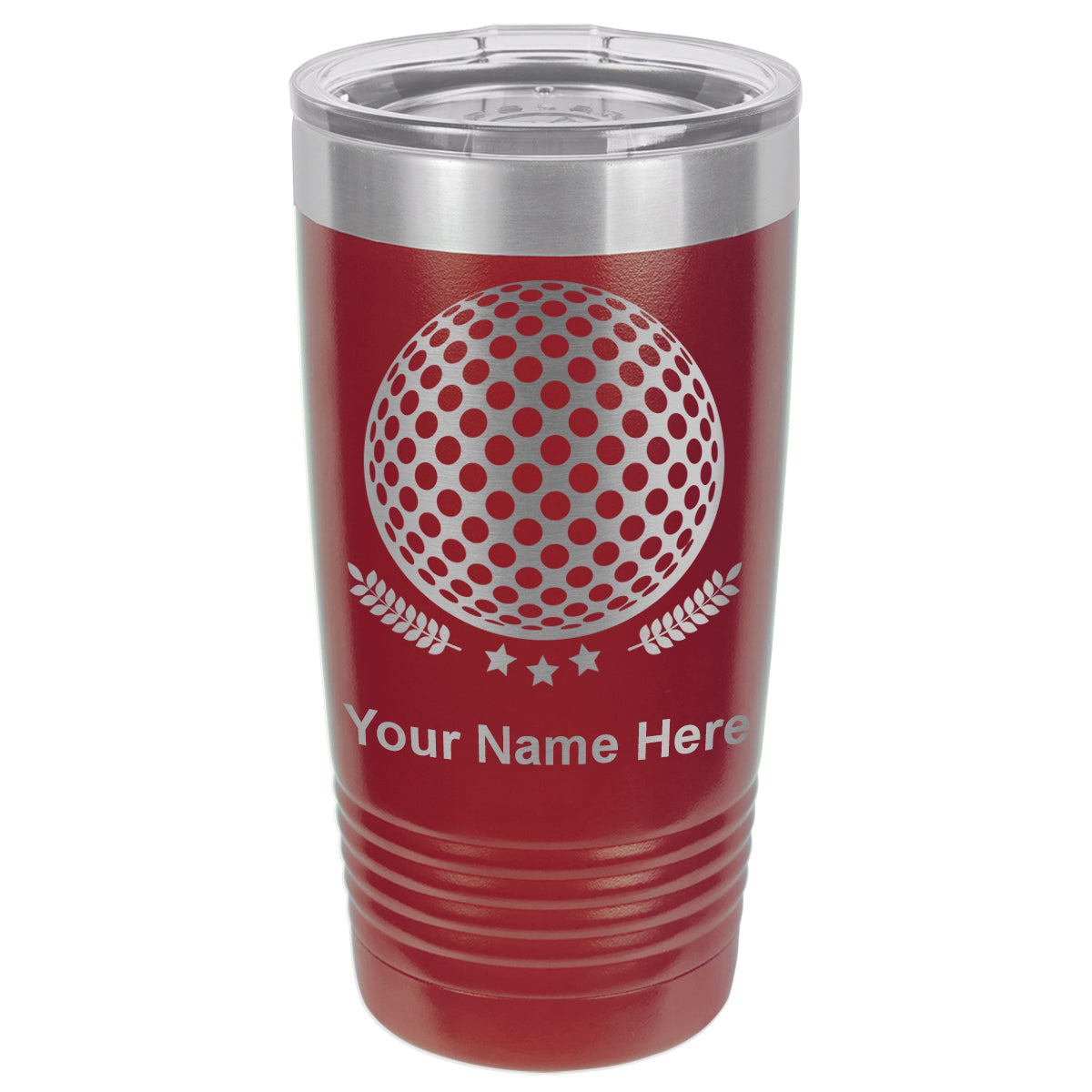 20oz Vacuum Insulated Tumbler Mug, Golf Ball, Personalized Engraving Included