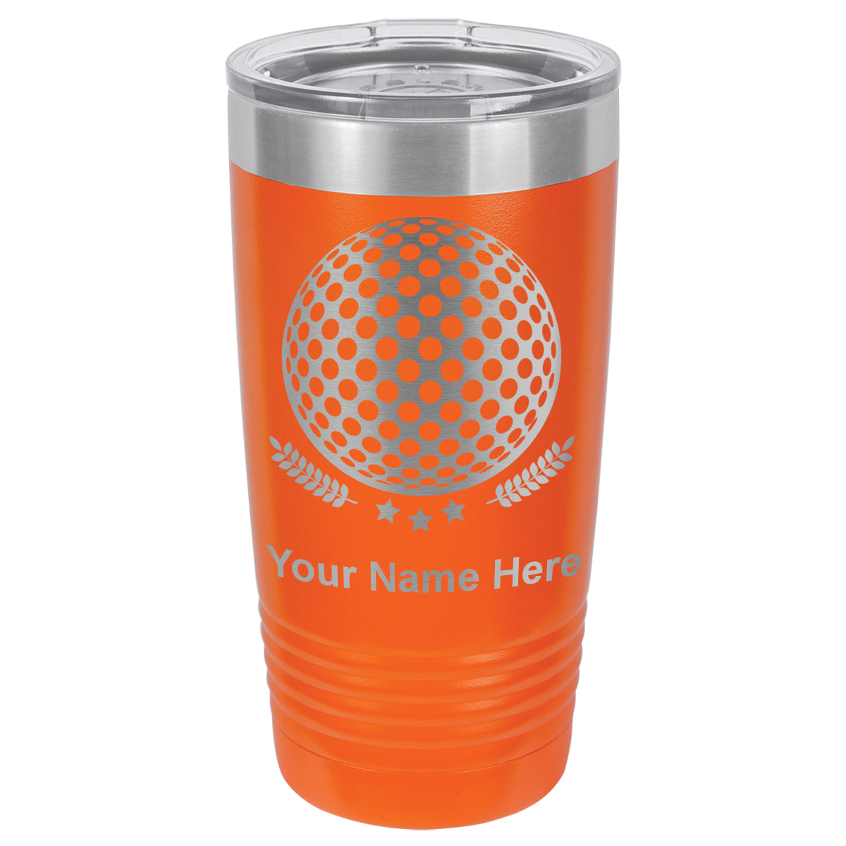 20oz Vacuum Insulated Tumbler Mug, Golf Ball, Personalized Engraving Included
