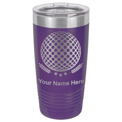 20oz Vacuum Insulated Tumbler Mug, Golf Ball, Personalized Engraving Included