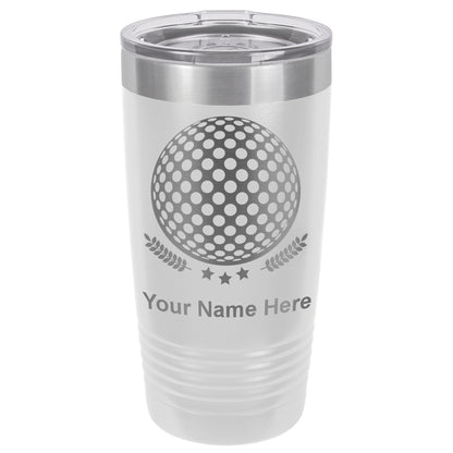 20oz Vacuum Insulated Tumbler Mug, Golf Ball, Personalized Engraving Included
