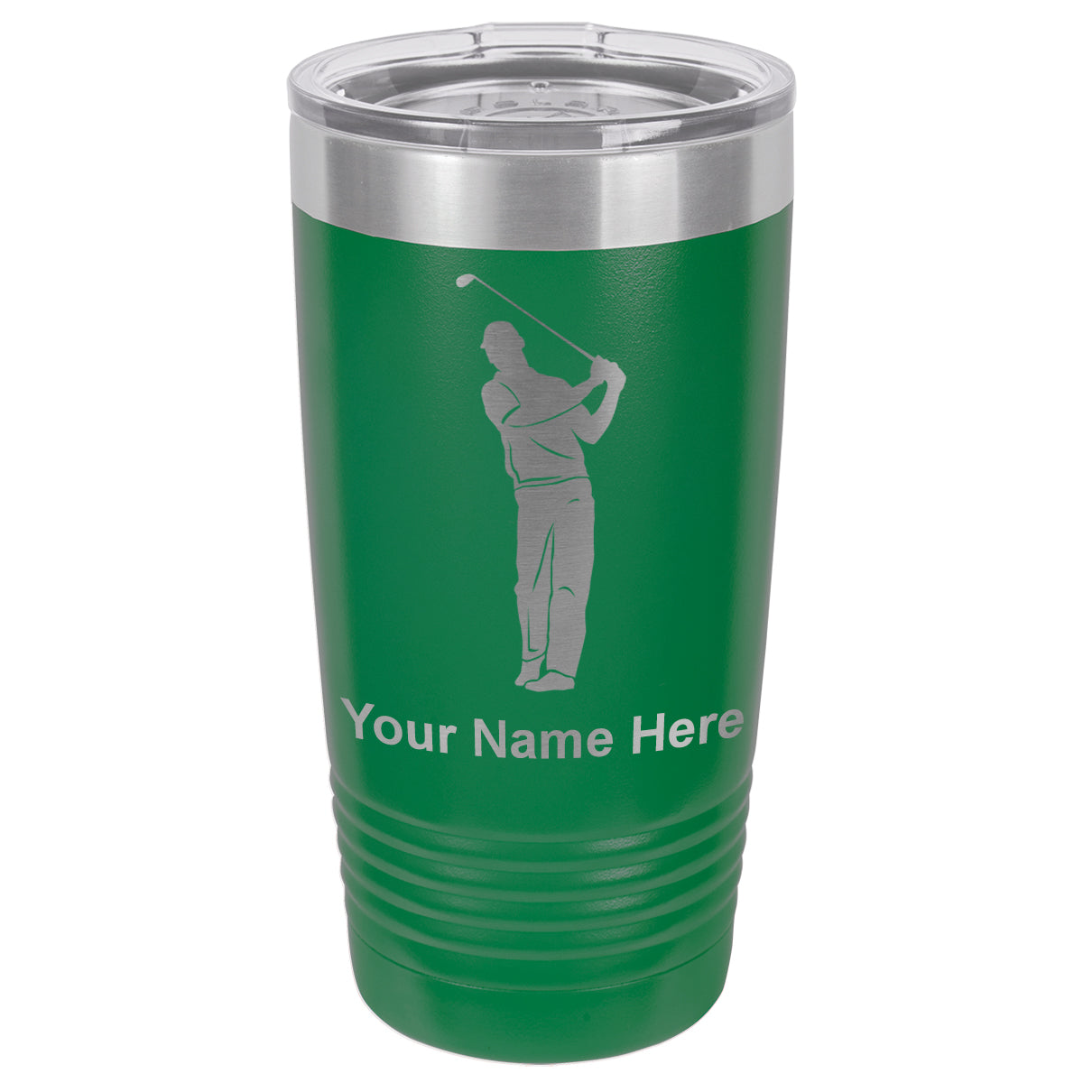 20oz Vacuum Insulated Tumbler Mug, Golfer, Personalized Engraving Included