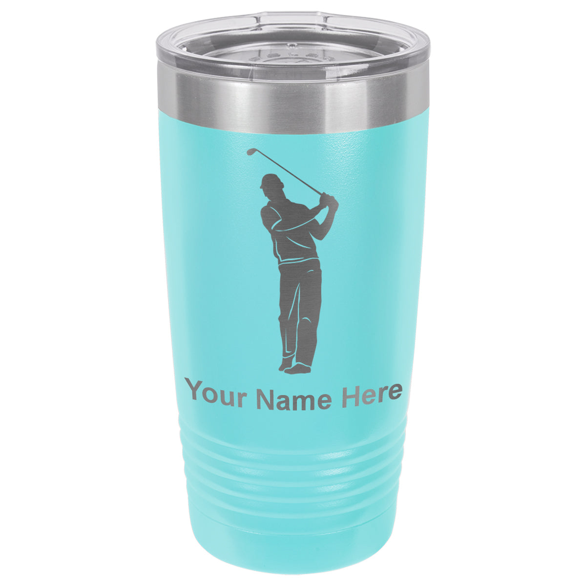 20oz Vacuum Insulated Tumbler Mug, Golfer, Personalized Engraving Included