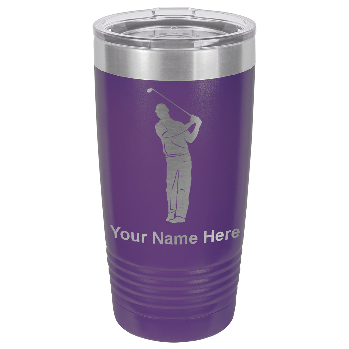 20oz Vacuum Insulated Tumbler Mug, Golfer, Personalized Engraving Included