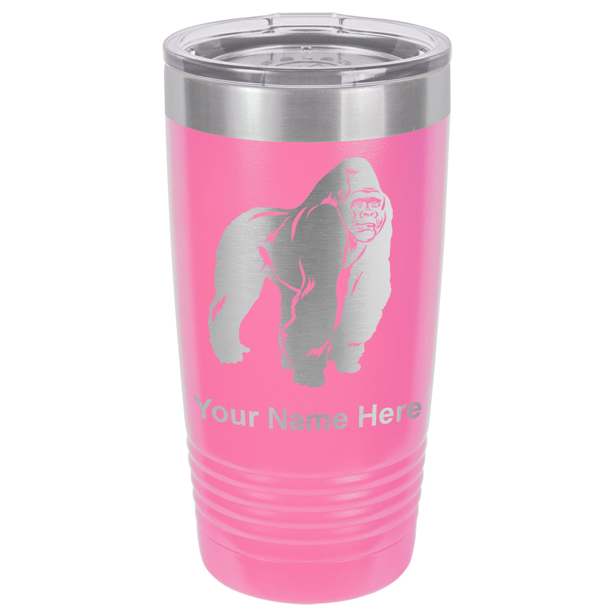 20oz Vacuum Insulated Tumbler Mug, Gorilla, Personalized Engraving Included