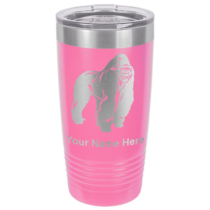 20oz Vacuum Insulated Tumbler Mug, Gorilla, Personalized Engraving Included