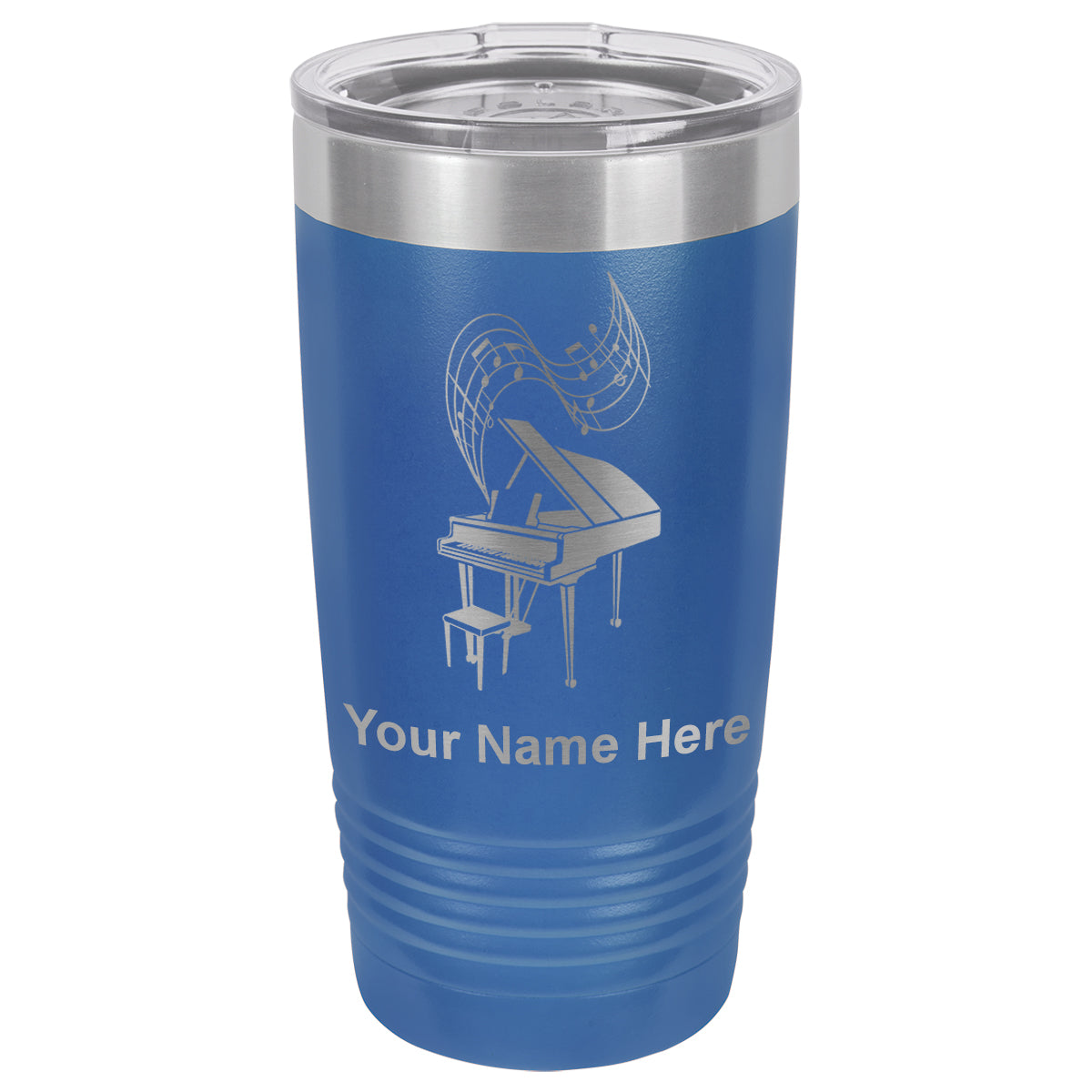 20oz Vacuum Insulated Tumbler Mug, Grand Piano, Personalized Engraving Included