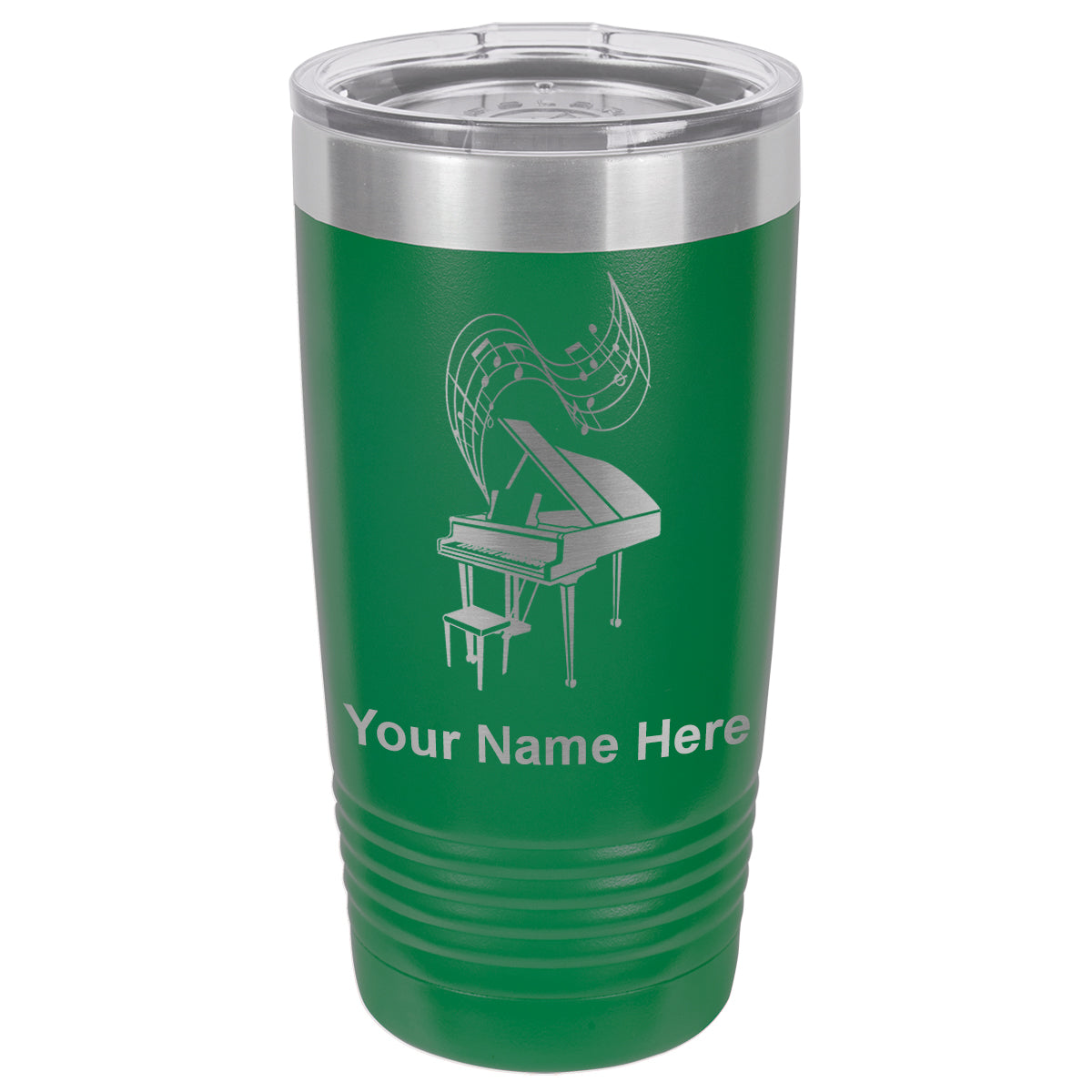 20oz Vacuum Insulated Tumbler Mug, Grand Piano, Personalized Engraving Included
