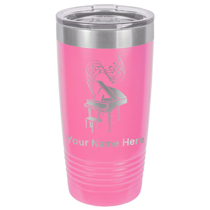 20oz Vacuum Insulated Tumbler Mug, Grand Piano, Personalized Engraving Included