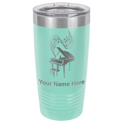20oz Vacuum Insulated Tumbler Mug, Grand Piano, Personalized Engraving Included